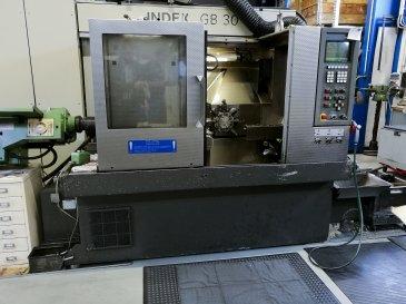 Frontansicht der Index GB 30 CNC Longturning Lathe Maschine