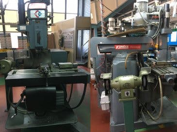 Front and Linke Ansicht der KONDIA Powermill FV-1 CNC Maschine